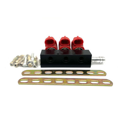 kaufen Rote Injektor-Schienen-einfache Installation Gas-Brennstoff LPG CNG für die 3 Zylinder-Maschine online manufacture