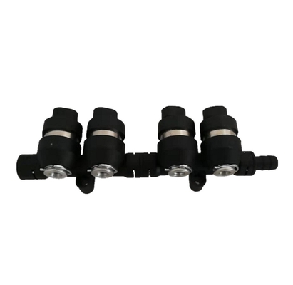 Zusammengebaute 4 Injektor-Schiene Zylinder-Schwarzes LPG CNG 2Ohm/3Ohm